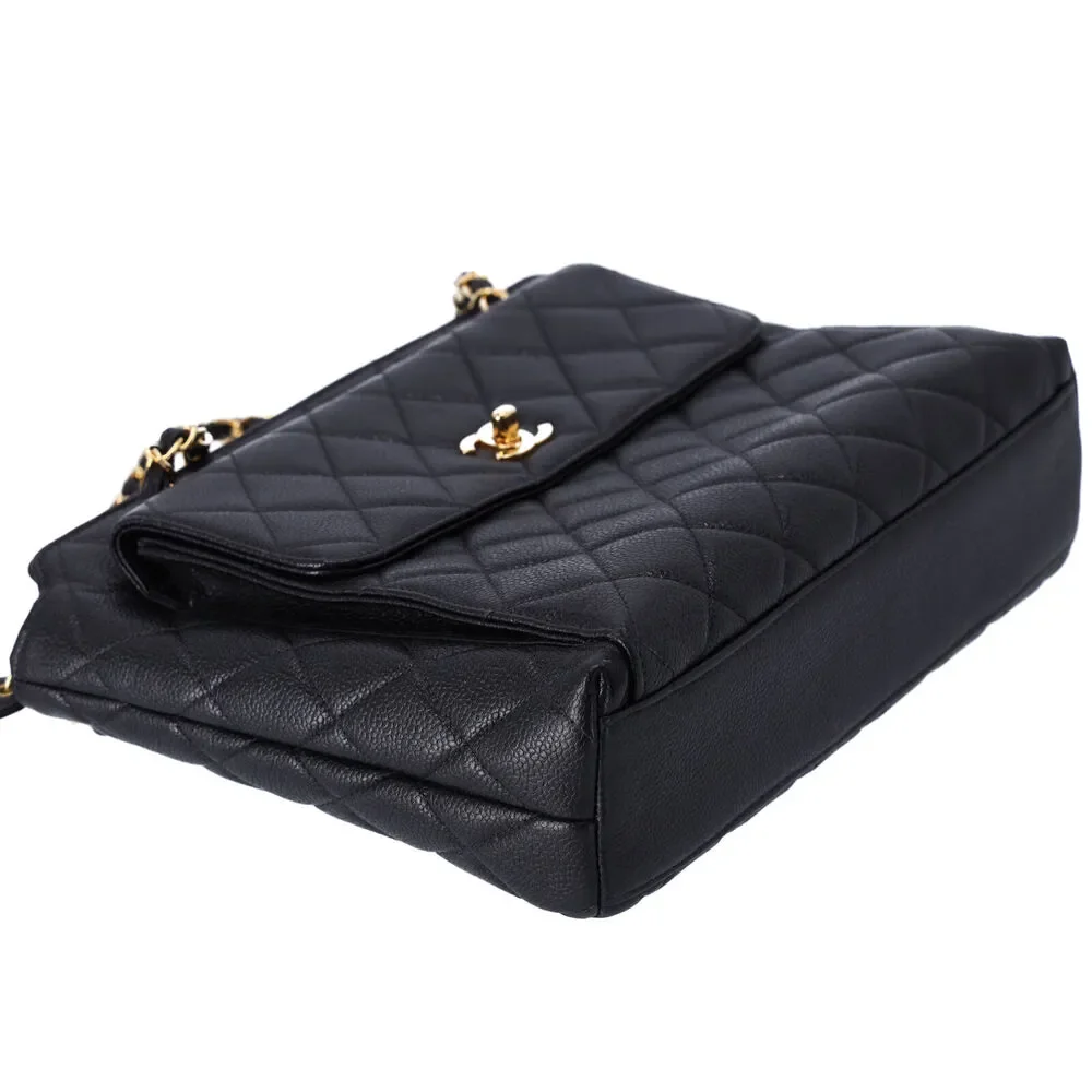 Chanel Classic Front Pocket Small Chain Shoulder Tote Quilted Caviar Leather - Picture 10 of 11